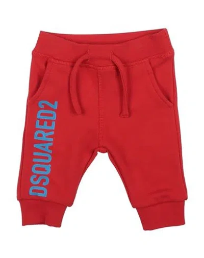 Dsquared2 Newborn Pants Red Size 3 Cotton, Elastane In Red