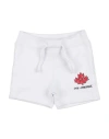 Dsquared2 Babies'  Newborn Shorts & Bermuda Shorts White Size 3 Cotton