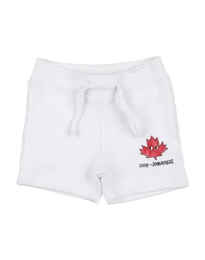 Dsquared2 Babies'  Newborn Shorts & Bermuda Shorts White Size 3 Cotton