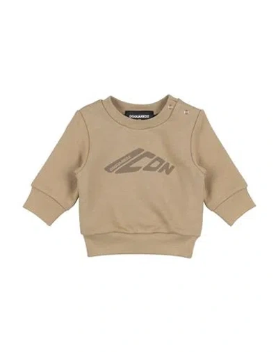 Dsquared2 Babies'  Newborn Sweatshirt Beige Size 3 Cotton In Brown