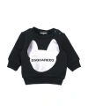 DSQUARED2 DSQUARED2 NEWBORN SWEATSHIRT BLACK SIZE 3 COTTON