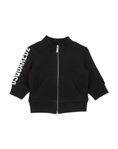 Dsquared2 Newborn Sweatshirt Black Size 3 Cotton, Elastane In Black