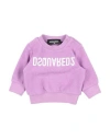 Dsquared2 Babies'  Newborn Sweatshirt Light Purple Size 3 Cotton