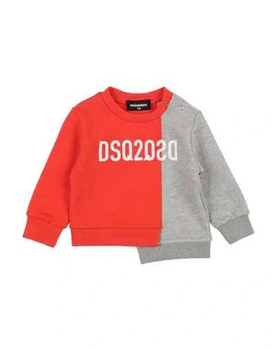 Dsquared2 Babies'  Newborn Sweatshirt Orange Size 3 Cotton, Elastane