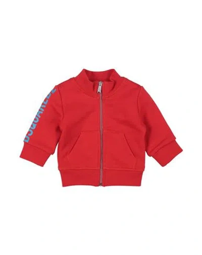 Dsquared2 Newborn Sweatshirt Red Size 3 Cotton, Elastane In Red