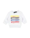 Dsquared2 D2s781b Sweat-shirt Dsquared Multicolor Wave-effect Branded Crew-neck Sweatshirt In White