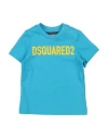 Dsquared2 Babies'  Newborn T-shirt Azure Size 3 Cotton In Blue