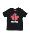 Dsquared2 Newborn T-shirt Black Size 3 Cotton In Black