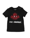 Dsquared2 Babies'  Newborn T-shirt Black Size 3 Cotton