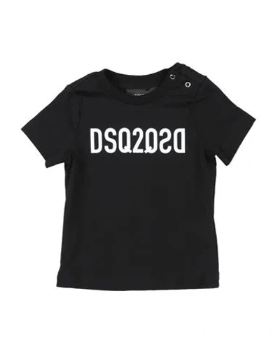 Dsquared2 Babies'  Newborn T-shirt Black Size 3 Cotton