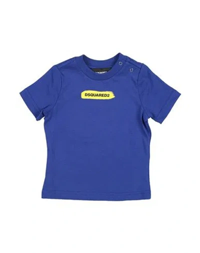 Dsquared2 Newborn T-shirt Blue Size 3 Cotton In Blue