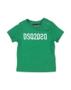 Dsquared2 Babies'  Newborn T-shirt Green Size 3 Cotton