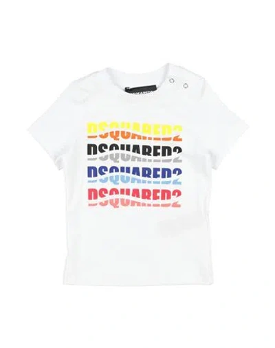 Dsquared2 Babies'  Newborn T-shirt White Size 3 Cotton