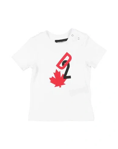 Dsquared2 Babies'  Newborn T-shirt White Size 3 Cotton