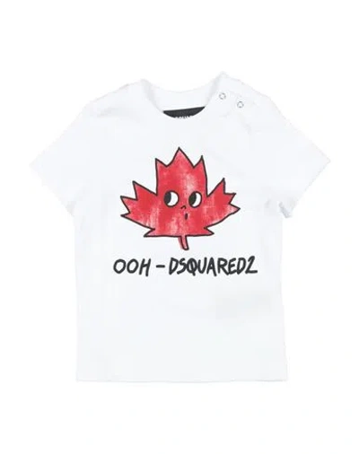 Dsquared2 Babies'  Newborn T-shirt White Size 3 Cotton