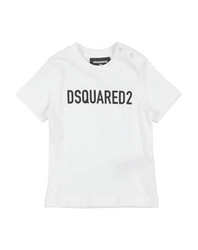 Dsquared2 Babies'  Newborn T-shirt White Size 3 Cotton