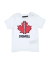 Dsquared2 Babies'  Newborn T-shirt White Size 3 Cotton