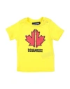 Dsquared2 Babies'  Newborn T-shirt Yellow Size 3 Cotton