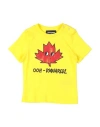 Dsquared2 Babies'  Newborn T-shirt Yellow Size 3 Cotton