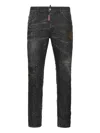 Dsquared2 Nirvana Wash Skater Jeans In Black