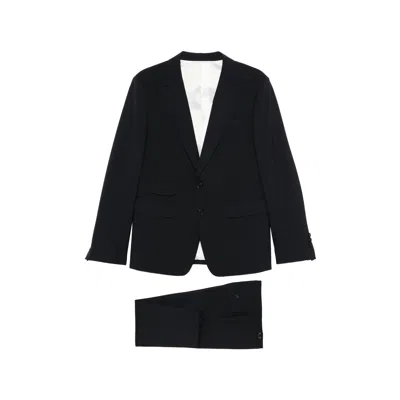 Dsquared2 Notched Lapel Two-piece Suit In Blue