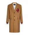 Dsquared2 Number Patch-detail Coat In Brown