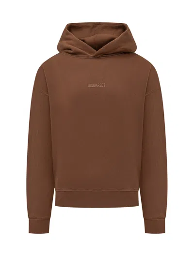 Dsquared2 Nyc Hoodie In Brown