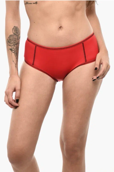 Dsquared2 Nylon Bikini Bottom With Gothic Print