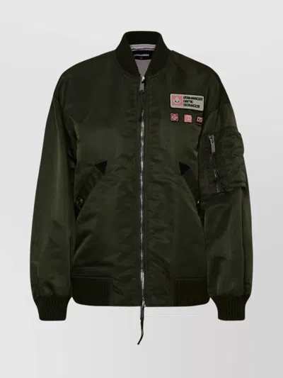Dsquared2 Bomber Patch Logo In Green