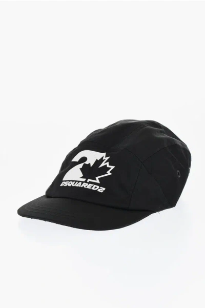 Dsquared2 Nylon Cap With Embossed Logo In Black