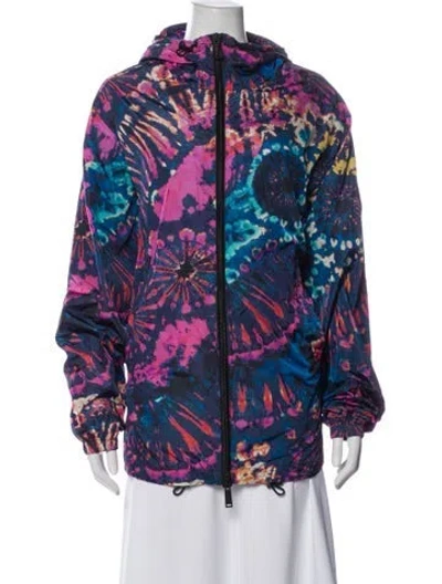 Pre-owned Dsquared2 Nylon Printed Jacket W/ Tags In Blue