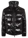 Dsquared2 Black Down Jacket With Logo Patch On The Front In Tech Fabric Man In Black