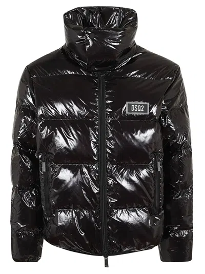 DSQUARED2 DSQUARED2 NYLON RIPSTOP DOWN JACKET WITH HOOD AND ZIP POCKETS