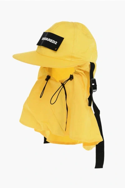 Dsquared2 Nylon Sahara Hat With Drawstrings
