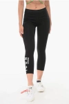 Dsquared2 Nylon Stretch Solid Color Icon Leggings In Black