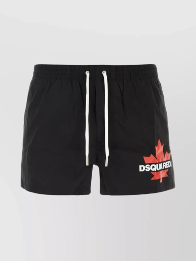Dsquared2 Black Stretch Nylon Swimming Shorts