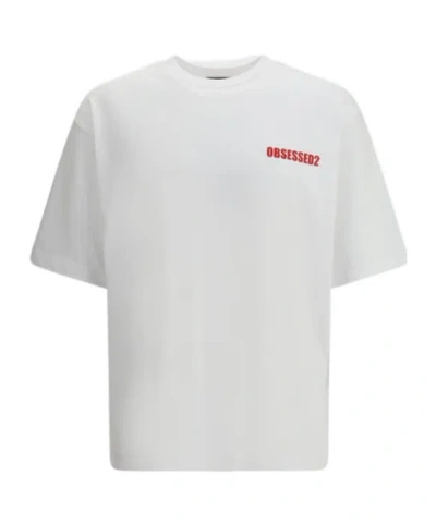 DSQUARED2 DSQUARED2 OBSESSED PRINTED CREWNECK T-SHIRT