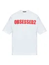 Dsquared2 Crew Neck T-shirt Bold Front Text In White