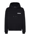 Dsquared2 Hooded Long Sleeve Cotton Sweatshirt In Black