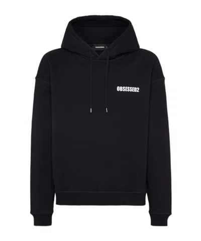 DSQUARED2 DSQUARED2 LOGO-PRINTED DRAWSTRING HOODIE