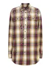 Dsquared2 Crystal-embellished Checked Shirt In Yellow