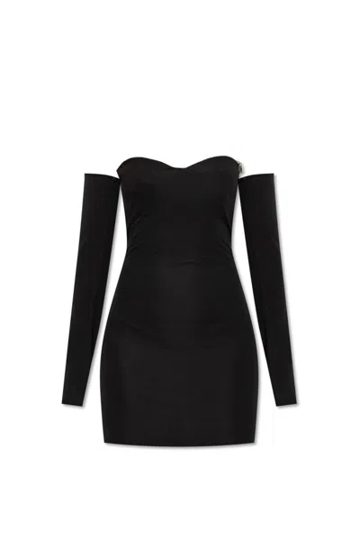 Dsquared2 Off-shoulder Mini Dress In Black