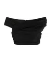 Dsquared2 Off-shoulder Crop Top In Black