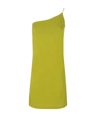 Dsquared2 Off-shoulder Knee-length Dress In Yellow