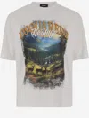 Dsquared2 Crew Neck Cotton T-shirt With Graphic Print In White