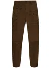 Dsquared2 Cargo Pants With Button And Pocket Accents In Olive