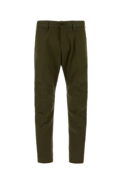 Dsquared2 Dsquared Olive Green Stretch Cotton Chino Pant