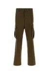 Dsquared2 Dsquared Olive Green Stretch Cotton Loose Cargo Pant In Green