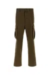 Dsquared2 Dsquared Olive Green Stretch Cotton Loose Cargo Pant In Green