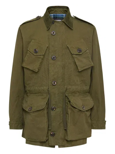 DSQUARED2 OLIVE GREEN UTILITY JACKET